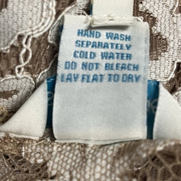 Sundance Dress Medium Sweetheart Lace A Line Dress Cream Beige Knee Length - Picture 8 of 8